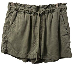 Loft Womens Olive Green Lyocell Drawstring Shorts Sz M shorts.